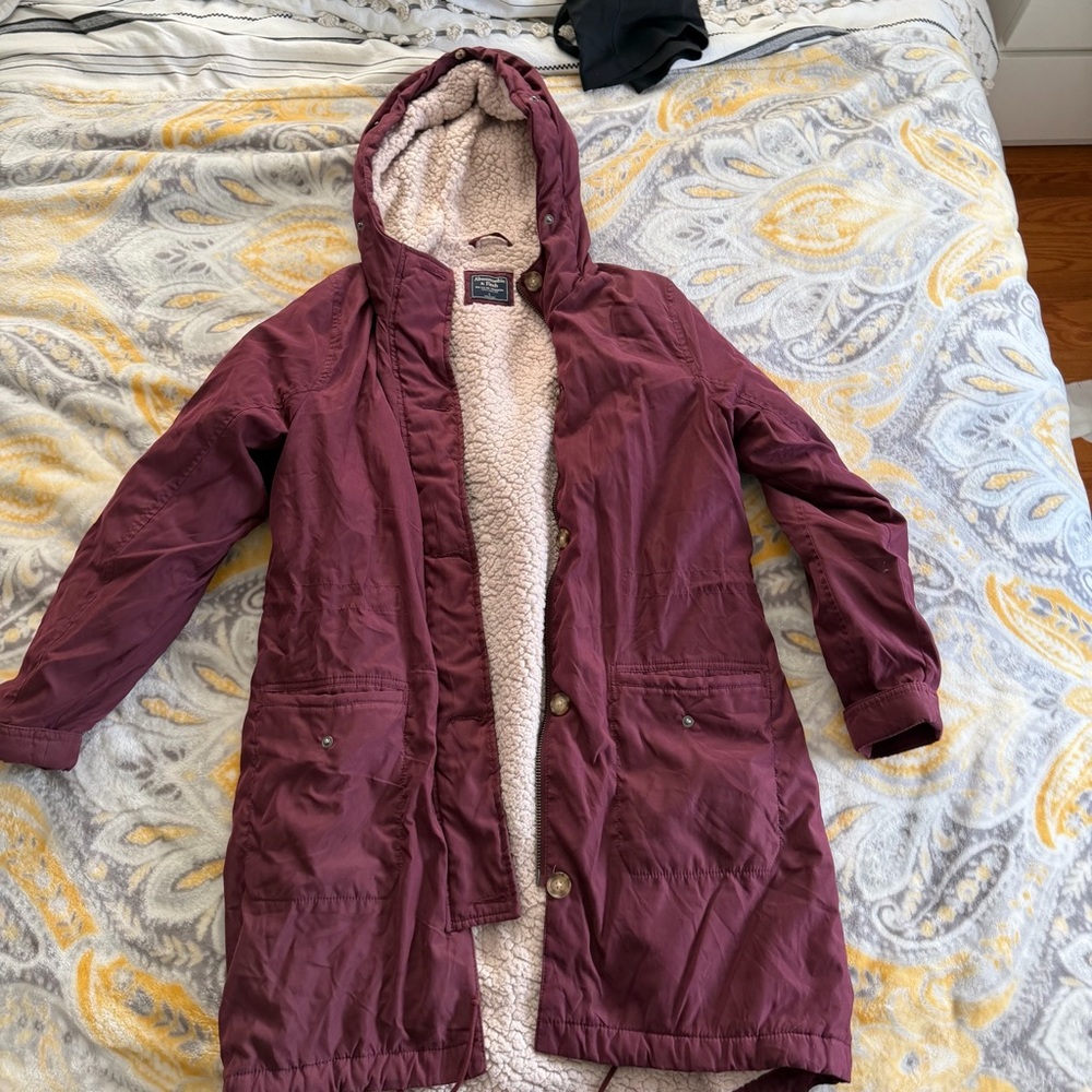 Abercrombie And Fitch Burgundy Cheep Jacket Y2k Size Large